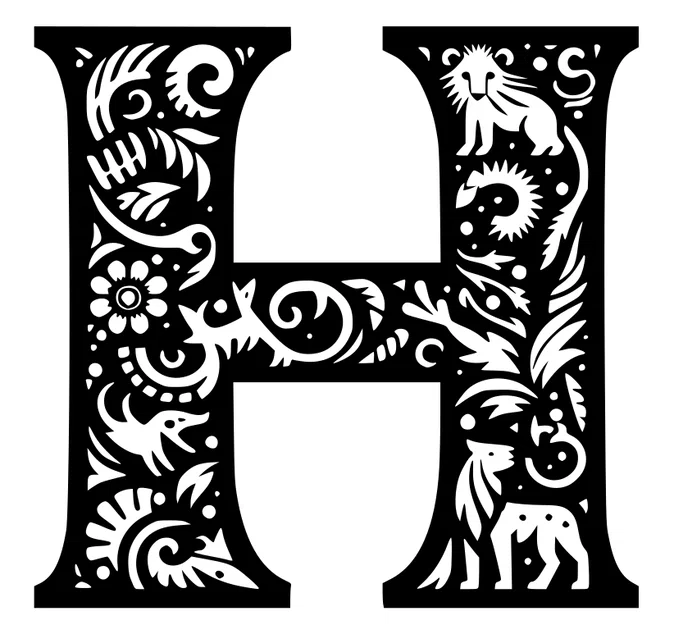 Mô hình trang trí chữ H nghệ thuật - Crazy Alphabet 20cm - Image 8