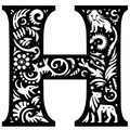 Mô hình trang trí chữ H nghệ thuật - Crazy Alphabet 20cm - Thumbnail 8