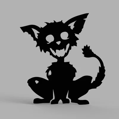 Mẫu trang trí tường hình mèo ma quái cho lễ hội Halloween cực chất