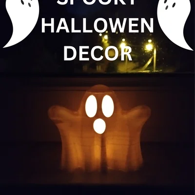 Mô hình ma in 3D trang trí Halloween phát sáng dễ thương
