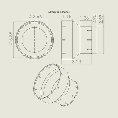 Adapter Ống Gió Từ 3” Sang 4” (Flex to Rigid Duct Adapter)