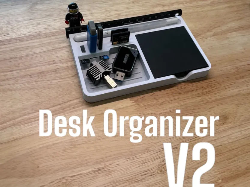 Desk Organizer V2 [SMALLER] – Khay sắp xếp bàn làm việc bản nhỏ - Image 1