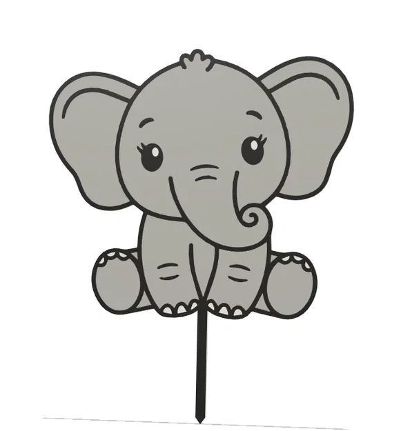 Elephant Topper – Topper Hình Voi - Image 2