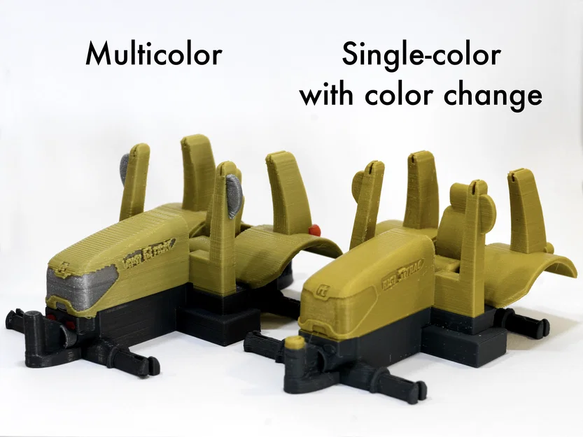 Tractor (Single Color) - Máy kéo Rigitrac bản một màu - Image 3