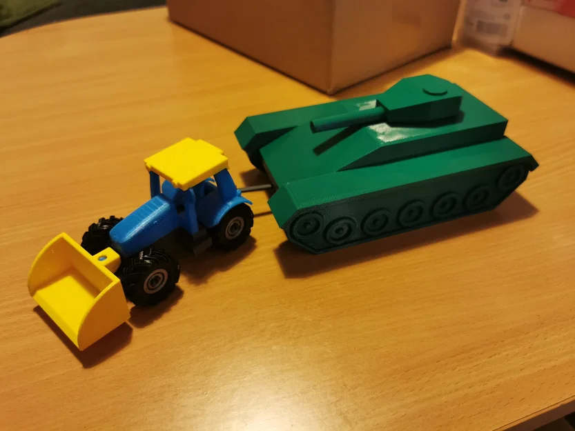 Mô hình 3D Farmer Ukraine kéo xe tăng - Sản phẩm in 3D đầy ý nghĩa - Image 1