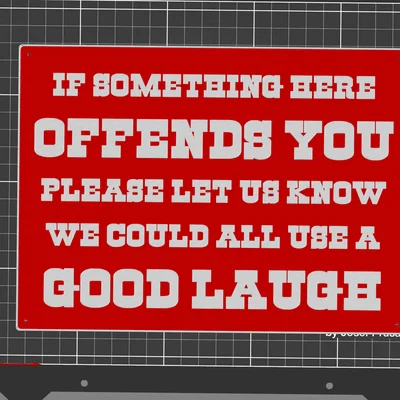 Bảng hiệu trang trí 3D Good Laugh Sign độc đáo cho văn phòng