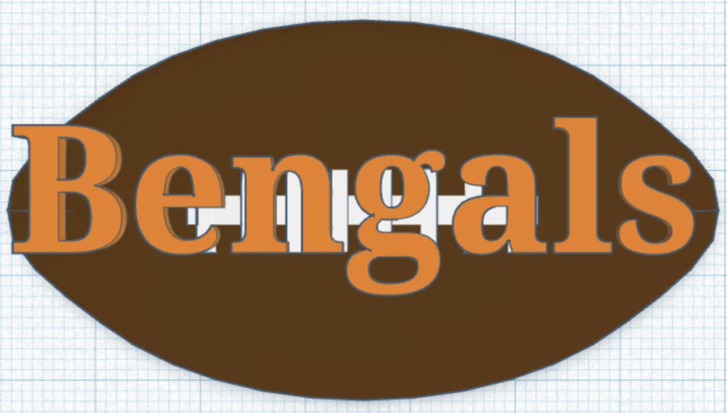Mô hình logo Cincinnati Bengals - Tự in 3D vật phẩm cho fan - Image 1