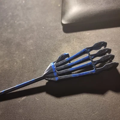 Cây gãi lưng hình bàn tay bộ xương (Skeletal back scratcher) 3D
