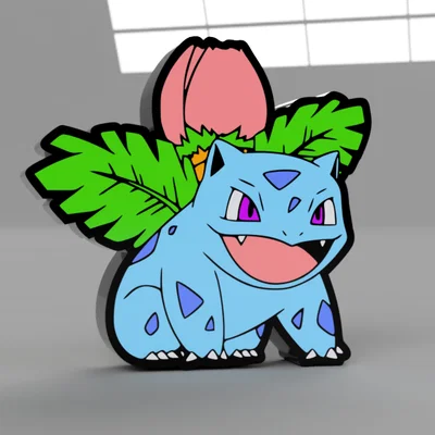Mô hình đèn trang trí Ivysaur Lightbox in 3D cực chất cho fan Pokémon