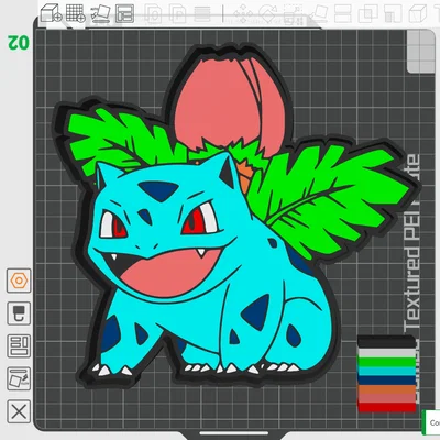 Mô hình đèn trang trí Ivysaur Lightbox in 3D cực chất cho fan Pokémon