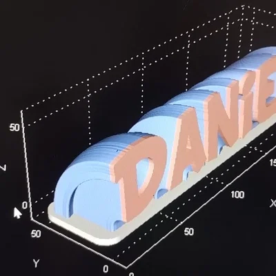 Bảng tên để bàn cá nhân hóa 3D - Mẫu trang trí tên Daniel ấn tượng