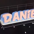 Bảng tên để bàn cá nhân hóa 3D - Mẫu trang trí tên Daniel ấn tượng - Thumbnail 3