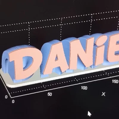 Bảng tên để bàn cá nhân hóa 3D - Mẫu trang trí tên Daniel ấn tượng