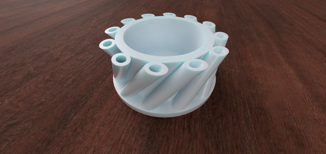 Ống cắm bút in 3D thiết kế xoắn ốc độc đáo - Image 1