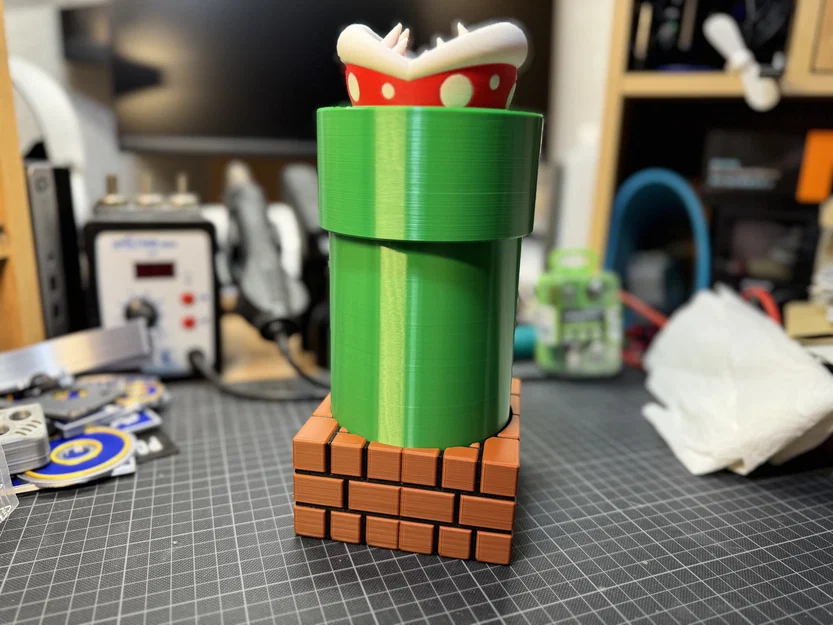 Piranha Plant Piggy Bank - Biến tấu hộp trà thành ống heo Mario - Image 1