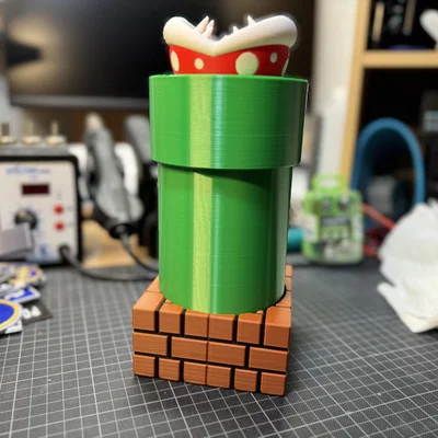Piranha Plant Piggy Bank - Biến tấu hộp trà thành ống heo Mario