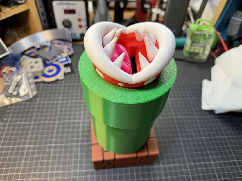 Piranha Plant Piggy Bank - Biến tấu hộp trà thành ống heo Mario - Image 2