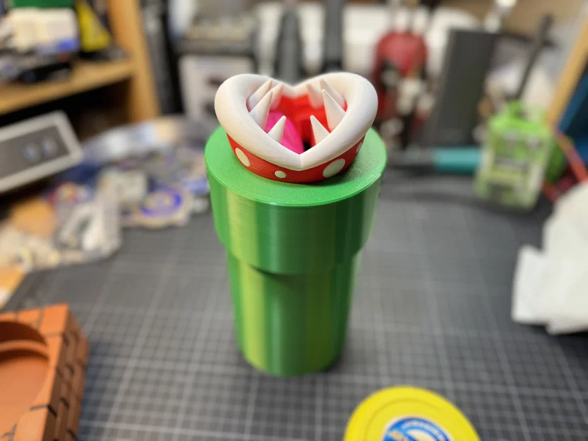 Piranha Plant Piggy Bank - Biến tấu hộp trà thành ống heo Mario - Image 5