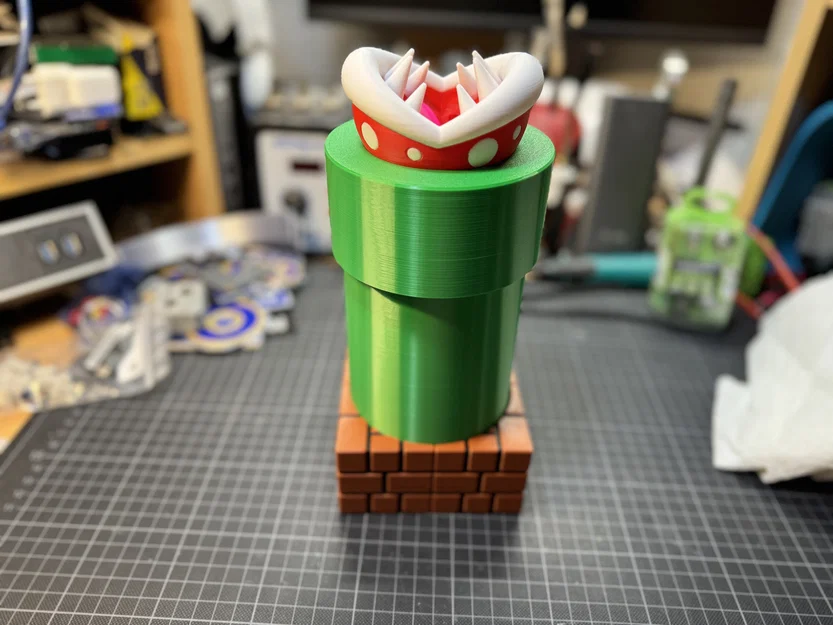 Piranha Plant Piggy Bank - Biến tấu hộp trà thành ống heo Mario - Image 7