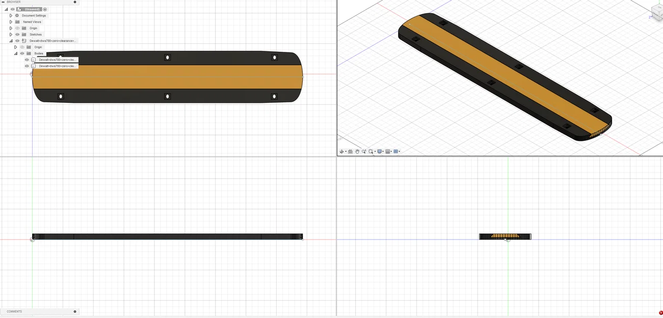 Tấm lót máy cưa Zero Tolerance cho DeWalt DWS779 (File in 3D) - Image 1