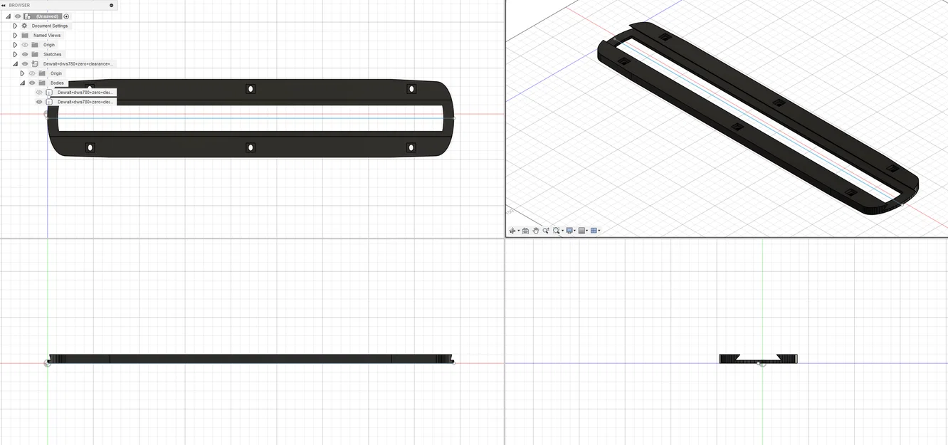Tấm lót máy cưa Zero Tolerance cho DeWalt DWS779 (File in 3D) - Image 2