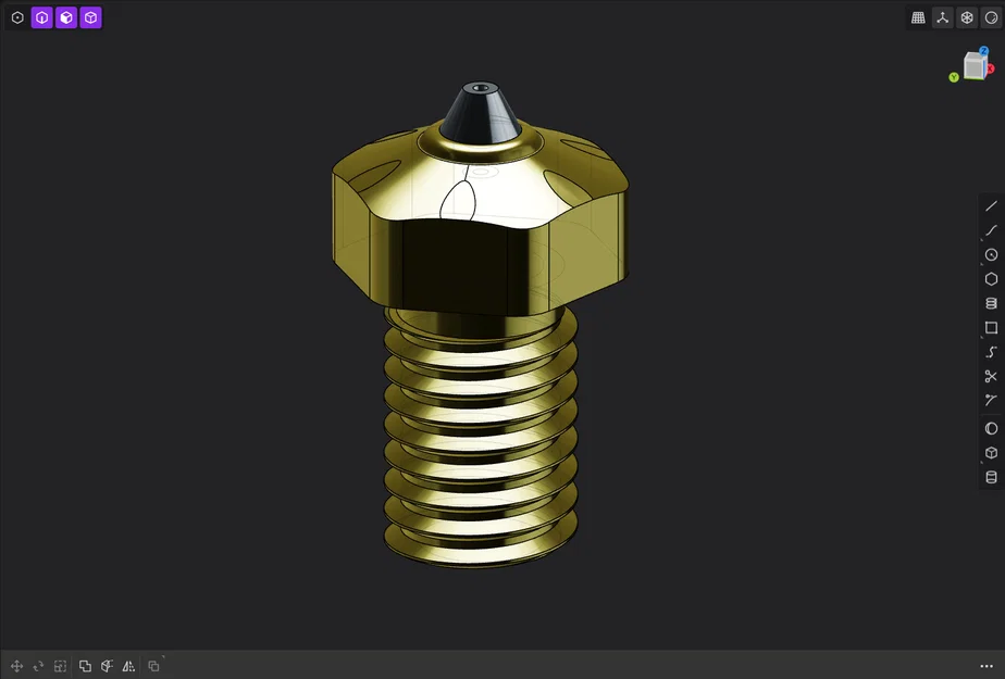 Diamondback V6 Compatible - Diamond Tip 3D Printer Nozzle - Image 1