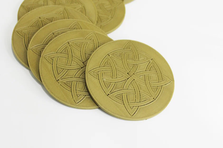 Bộ đế lót ly họa tiết Celtic cổ điển - Model in 3D tinh tế - Image 3