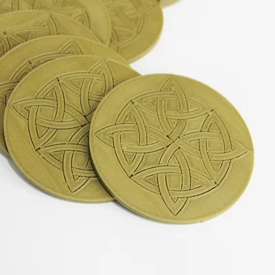 Bộ đế lót ly họa tiết Celtic cổ điển - Model in 3D tinh tế