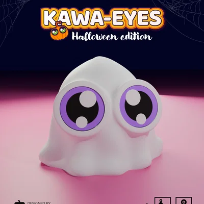 Móc khóa & Fidget Kawa-eyes Ghost cho Halloween