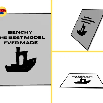 Bảng hiệu trang trí Benchy: Mô hình 3D huyền thoại cho góc làm việc