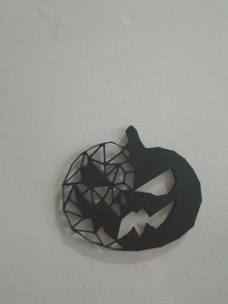 Mẫu trang trí tường bí ngô Low Poly nghệ thuật cho Halloween - Image 3