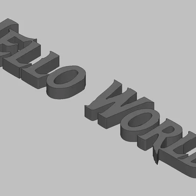 Mô hình chữ Hello World 3D đơn giản dành cho người mới bắt đầu