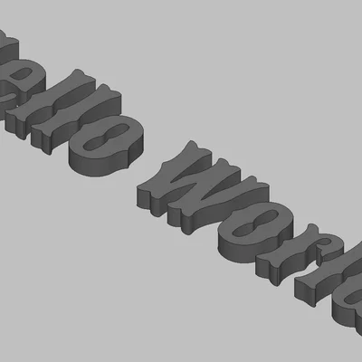 Mô hình chữ trang trí Hello World 3D - Dễ in và siêu đẹp