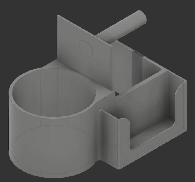 Khay gắn khung Squat 3x3 giữ điện thoại và bình nước in 3D - Image 1