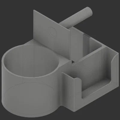 Khay gắn khung Squat 3x3 giữ điện thoại và bình nước in 3D