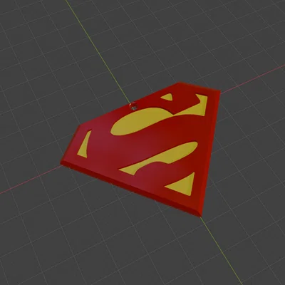 Móc khóa logo Superman (Superman Logo Keychain) – file 3D
