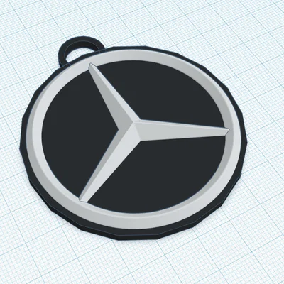 Móc khóa và vật trang trí treo tường biểu tượng Mercedes-Benz