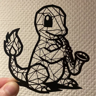 Mô hình Charmander chơi kèn Saxophone 3D cực xinh cho fan Pokemon