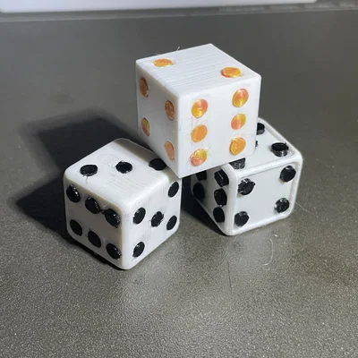 Xúc xắc 3D lắp ghép đa sắc (Dice) - Kích thước 20x20mm