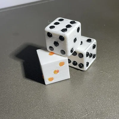Xúc xắc 3D lắp ghép đa sắc (Dice) - Kích thước 20x20mm