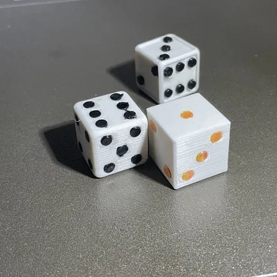 Xúc xắc 3D lắp ghép đa sắc (Dice) - Kích thước 20x20mm