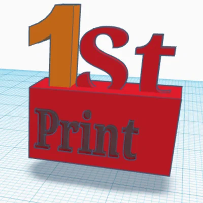 Mô hình cúp lưu niệm in 3D First Print Trophy ý nghĩa