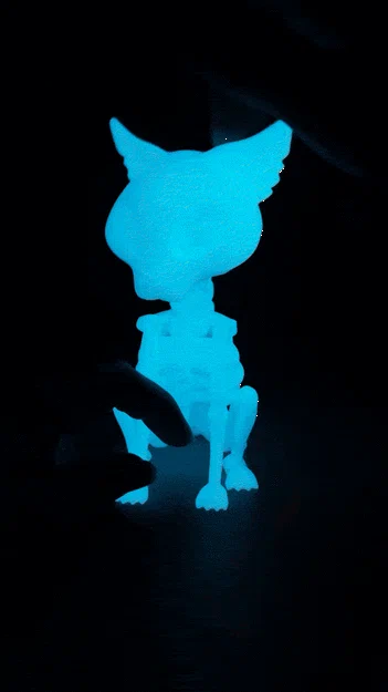 Bobblehead Mèo Bộ Xương (Skeleton Cat Bobblehead) - Image 2