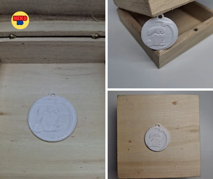 Móc khóa hình chú thỏ 3D dễ thương (Bunny Keychain) - Image 1