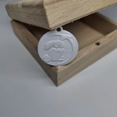Móc khóa hình chú thỏ 3D dễ thương (Bunny Keychain)