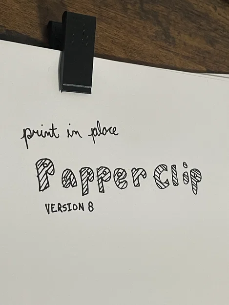 Paper Clip Print-in-Place v8! (Print In Place Paper Clips v8!) - Image 3