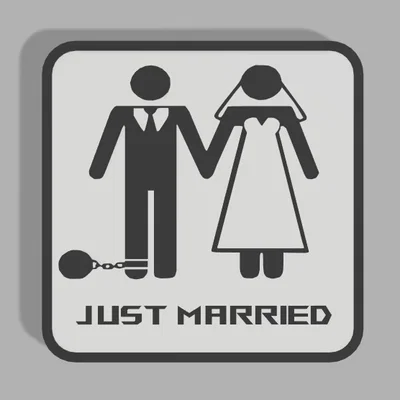 Bảng hiệu “Just Married”