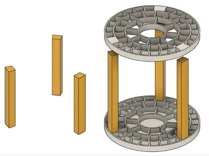Giá đỡ cọ tròn – cao 80, 120, 175mm – 2 kích cỡ - Image 2