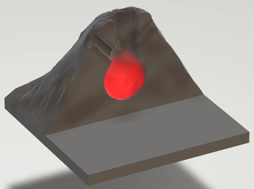Mô hình núi lửa 3D Volcano School Project cho dự án học tập - Image 1