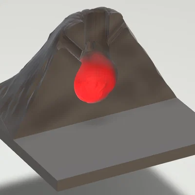 Mô hình núi lửa 3D Volcano School Project cho dự án học tập